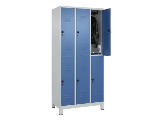dubbeldekse locker,HxBxD 1950x900x500mm,3x2vak.,vak B 300mm - 3