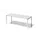 bureau HxBxD 740x2000x800mm blad grijswit 4-voeten verkeerswit