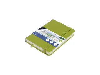 Schetsboek Kangaro A6 lime green PU HC 80 vel 140gr roomwit met elasti - 2
