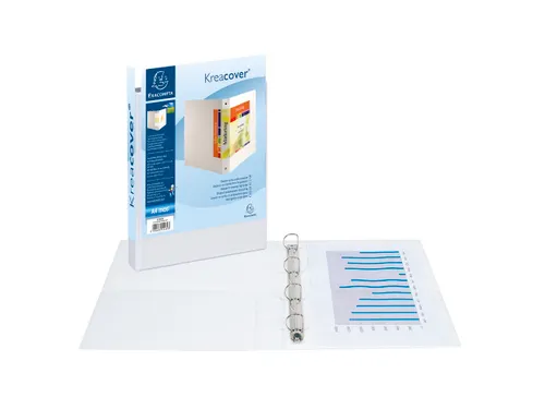 Ringmap Pp Personaliseerbaar Kreacover 4D-Ringen 50mm A4 Maxi Wit