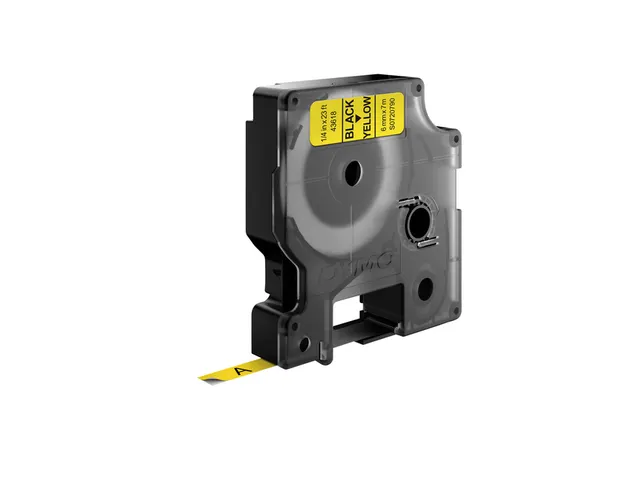 Labeltape Dymo 43618 LabelManager D1 polyester 6mm zwart op geel