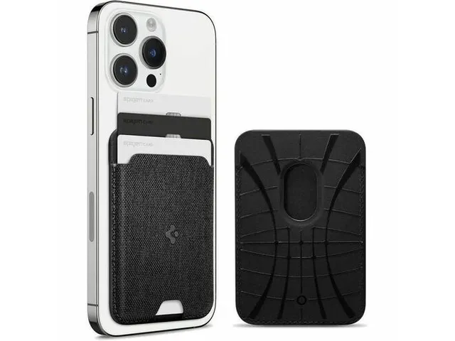 Spigen Case AFA07402 iPhone Urban FIT Magfit Wallet WITH Magsafe zwart