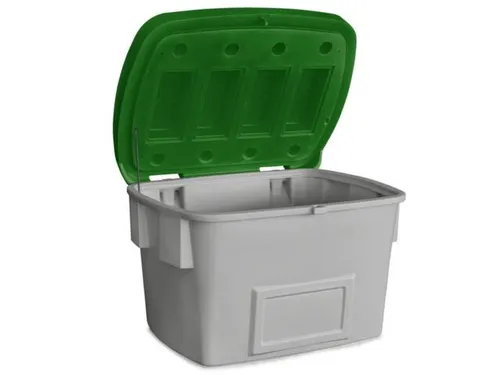 strooigoedbak,700l,HxBxD 930x1400x1070mm,PE,grijs,deksel groen