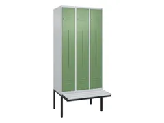 Z-garderobekast,HxBxD 2120x900x815mm,6vak,vak B 300mm,cil.-slot