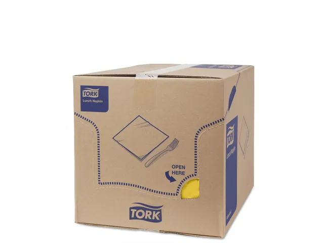 Tork 477862 Soft Lunchservet Advanced Geel 33x33cm