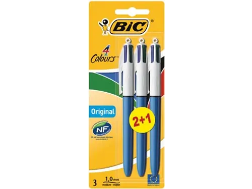 Colours Original 4-kleurenbalpen medium blauw 2+1 gratis