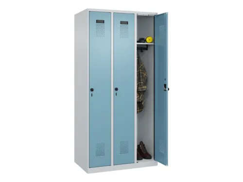 locker,HxBxD 1850x900x500mm,3vak,vak B 300mm,draaigrendel