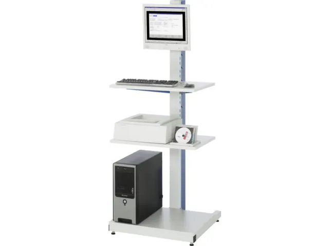 poste informatique,HxlxP 1680x650x650mm,1 support écran,3 tablettes