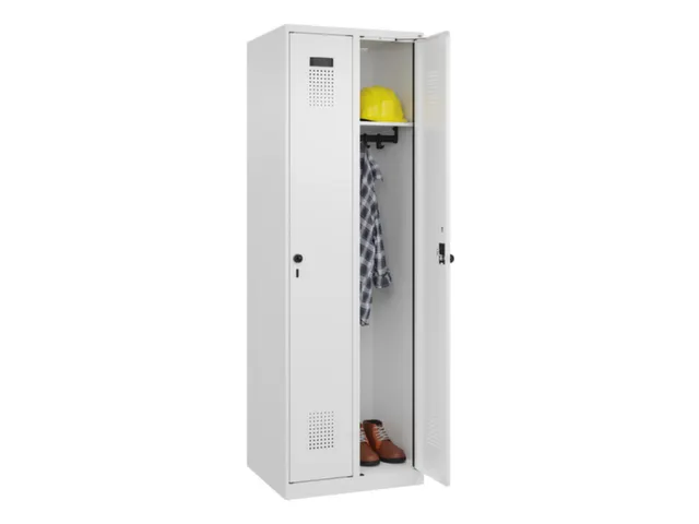 locker,HxBxD 1850x600x500mm,2vak,vak B 300mm,draaigrendel