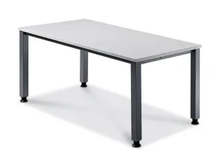 In hoogte verstelbaar bureau,HxBxD 680-760x1600x800mm,blad lichtgrijs - 1