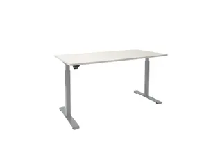 Elektrisch Verstelbaar Bureau Krijtwit 2 Motoren 160x80cm Frame Alu - 1