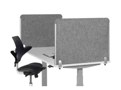 Akoestische Scheidingswand Bureau 60x80cm LichtGrijs Gesloten