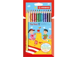 Kleurpotloden Stabilo Trio Dik Lang 12stuks Assorti