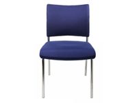 Bezoekersstoel Stof Blauw Zitting 430x480x450mm