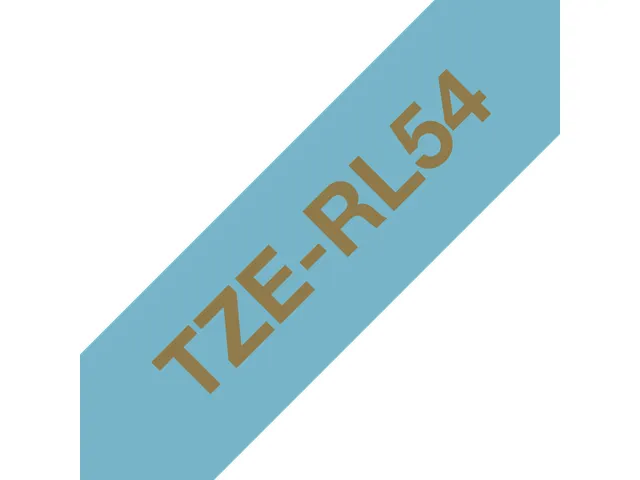 Brother TZe-RL54 stoflint goud op lichtblauw - breedte 24 mm, lengte 4