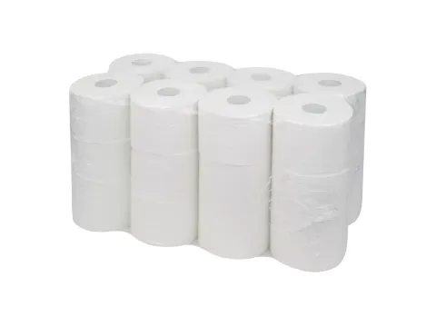 Toiletpapier Euro Compact (zonder dop) recycled wit 2-laags 24 Rol