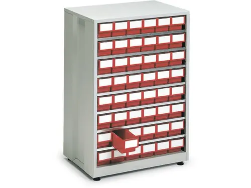 Stellingkast Hxbxd 410X605X870Mm 48Bakken Rood Frame Ral7035