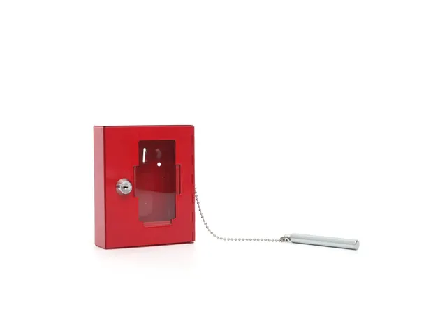 Q-Connect noodsleutelkast 12x4x15cm rood voor 1 sleutel