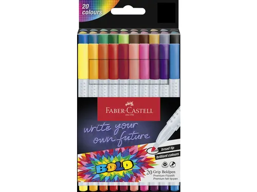 Viltstiften Faber-Castell Grip Bold kartonetui 20 stuks