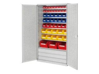 Ruime Bakkenkast 1950x1130x590mm 3laden 54 Magazijnbakken Geperf - 1