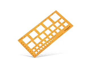 Sjabloon Standardgraph quadraad 2-30mm - 3