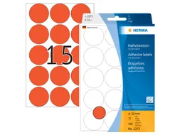 HERMA 2272 Multipurpose etiketten Rond 32mm Rood 480 stuks