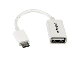 12 cm witte micro-USB naar USB-OTG hostadapter M/F