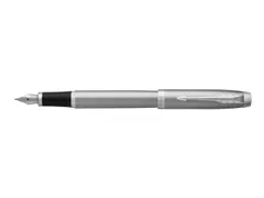 Parker IM Vulpen Stainless Steel CT Finish Fijn Blauwe inkt
