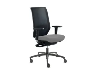 Dauphin Bureaustoel, rugleuning met netbekleding grijs - 2