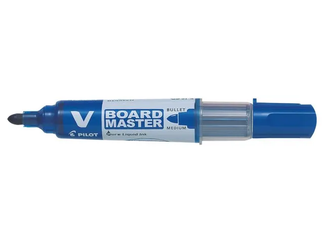 Whiteboardmarker Pilot V-Board Master Begreen Rond Medium Punt Blauw