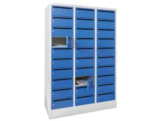 Postsorteerkast 1850x1230x500mm 3x10 Vakken Ral7035 Front Ral5010 - 1