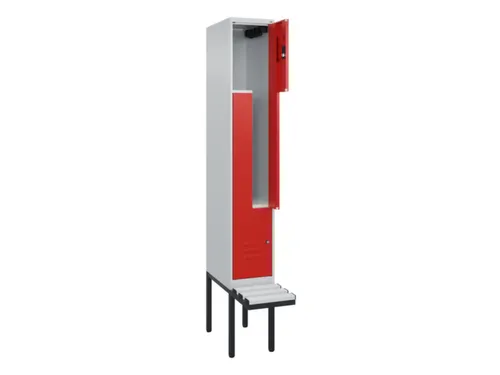 Z-garderobekast,HxBxD 2120x300x815mm,2vak,vak B 300mm,cil.-slot