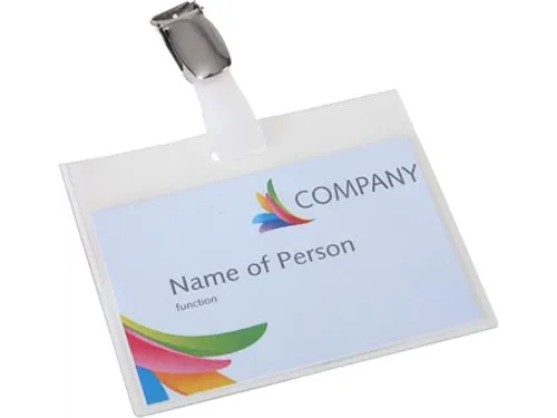 Badgehouder Met Strip En Clip 90 X 60 Mm Gesloten