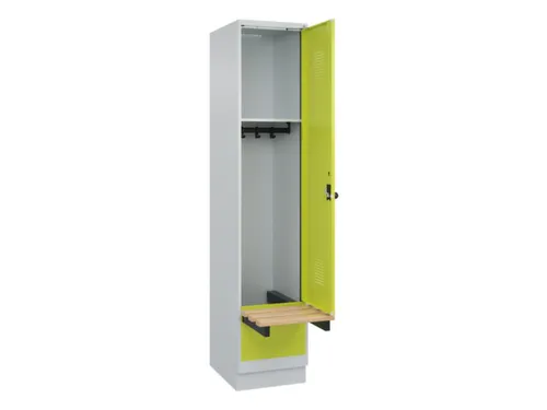 locker met bank,HxBxD 1950x400x815mm,1vak,vak B 400mm,draaigrendel