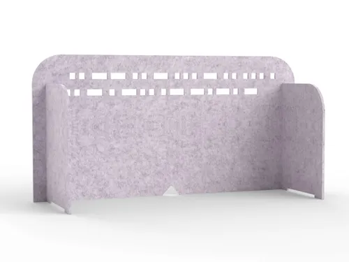 Akoestisch PET-vilt scheidingsscherm M 100x35cm lichtgrijs