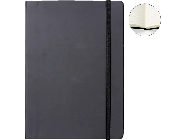 Notitieboek Quantore A4 zwart lijn