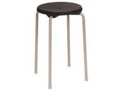 Stapelkruk H 500Mm Zit/onderstel Pu-Zitting Zwart/lichtgrijs