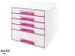 Ladenblok Leitz WOW Cube 5 laden wit/roze
