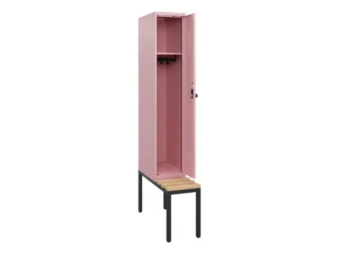 locker met bank,HxBxD 1950x300x815mm,1vak,vak B 300mm,draaigrendel