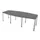 vergadertafel,HxBxD 740x2400x1200mm,vatvormig,MS-donkergrijs