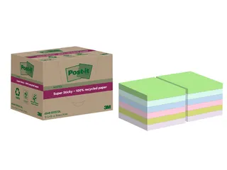 Memoblok Post-it 654 RSS12COL 76x76mm recycled colour notes pastel 12 - 1