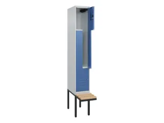 Z-garderobekast,HxBxD 2120x300x815mm,2vak,vak B 300mm,cil.-slot - 2