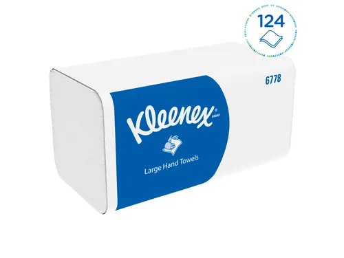 Handdoek Kleenex i-vouw 2-laags 21.5x31.8cm 15x124stuks wit 6778