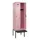 locker met bank,HxBxD 2120x600x815mm,2vak,vak B 300mm,draaigrendel