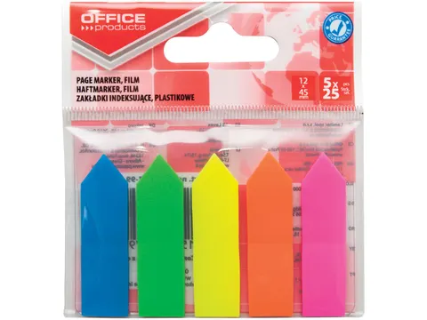 Index Pijltjes 12x45mm Etui 5x25 tabs Kleuren Assorti