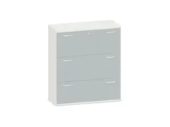 hangmappenkast 1150x1000x430mm 3hangmappenframes Wit + Lichtgrijs