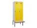 locker met bank,voor scheiding van kleding,HxBxD 2120x800x815mm,2vak