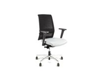Bureaustoel EN1335 Linea Omnia 01 zwart/grijs met 3D armleuning en alu