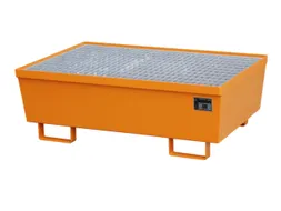 Opvangbak 2x 200l Opvangvol. 225l Oranje 415x 1200x 800mm Rooster