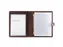 Schrijf/documentenmap Alassio A4. 4 ringsmechaniek Leer bruin 36x28x4,